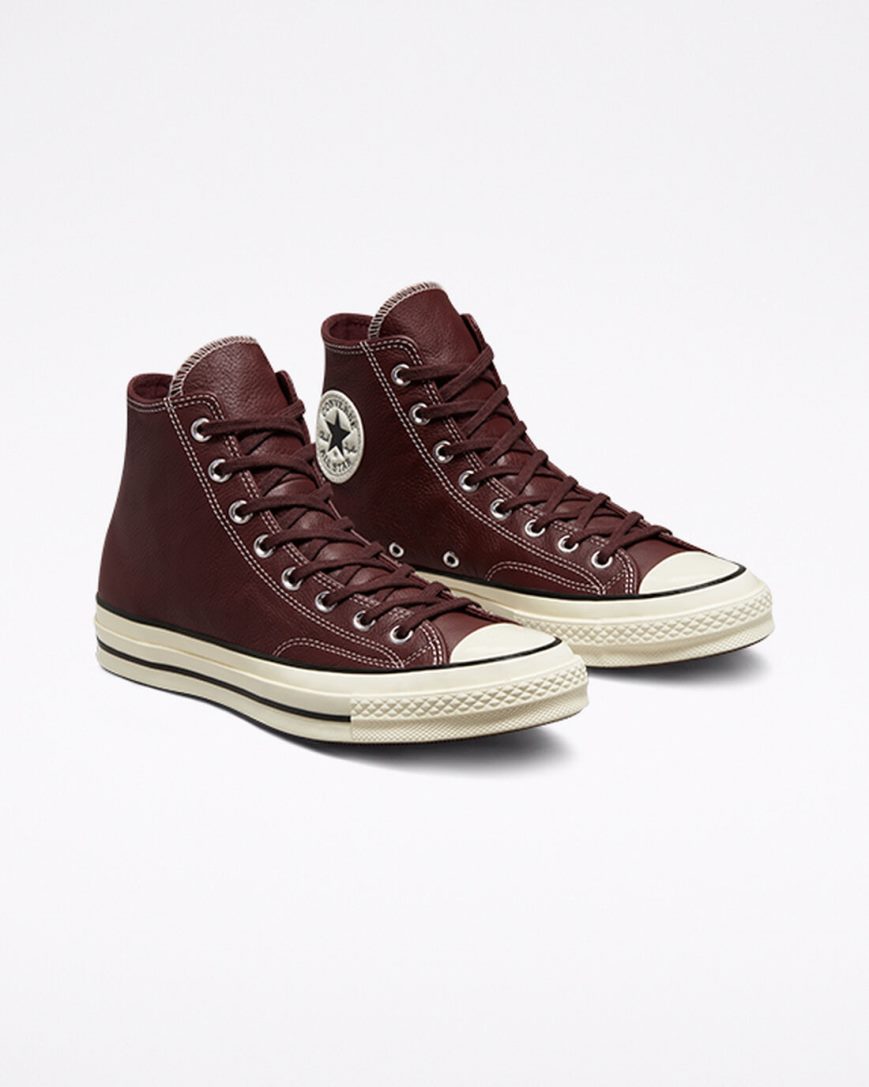 Pánské Boty Vysoké Converse Chuck 70 Læder Seasonal Color Vínové | CZ BCRX14